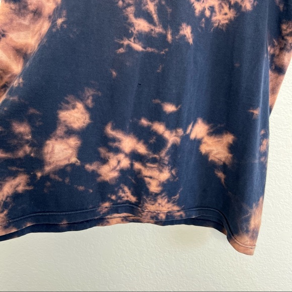 Nike Navy Blue Tye Dye T-Shirt Embroidered Swoosh Distressed Size Large Vintage - Picture 7 of 14